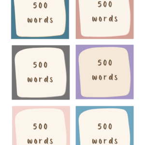 Word Count Sticky Notes