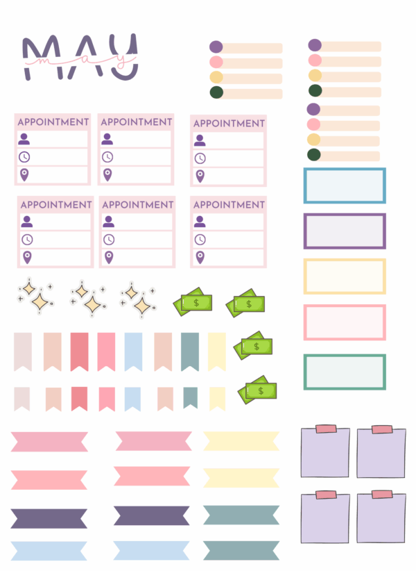 May Planner Stickers
