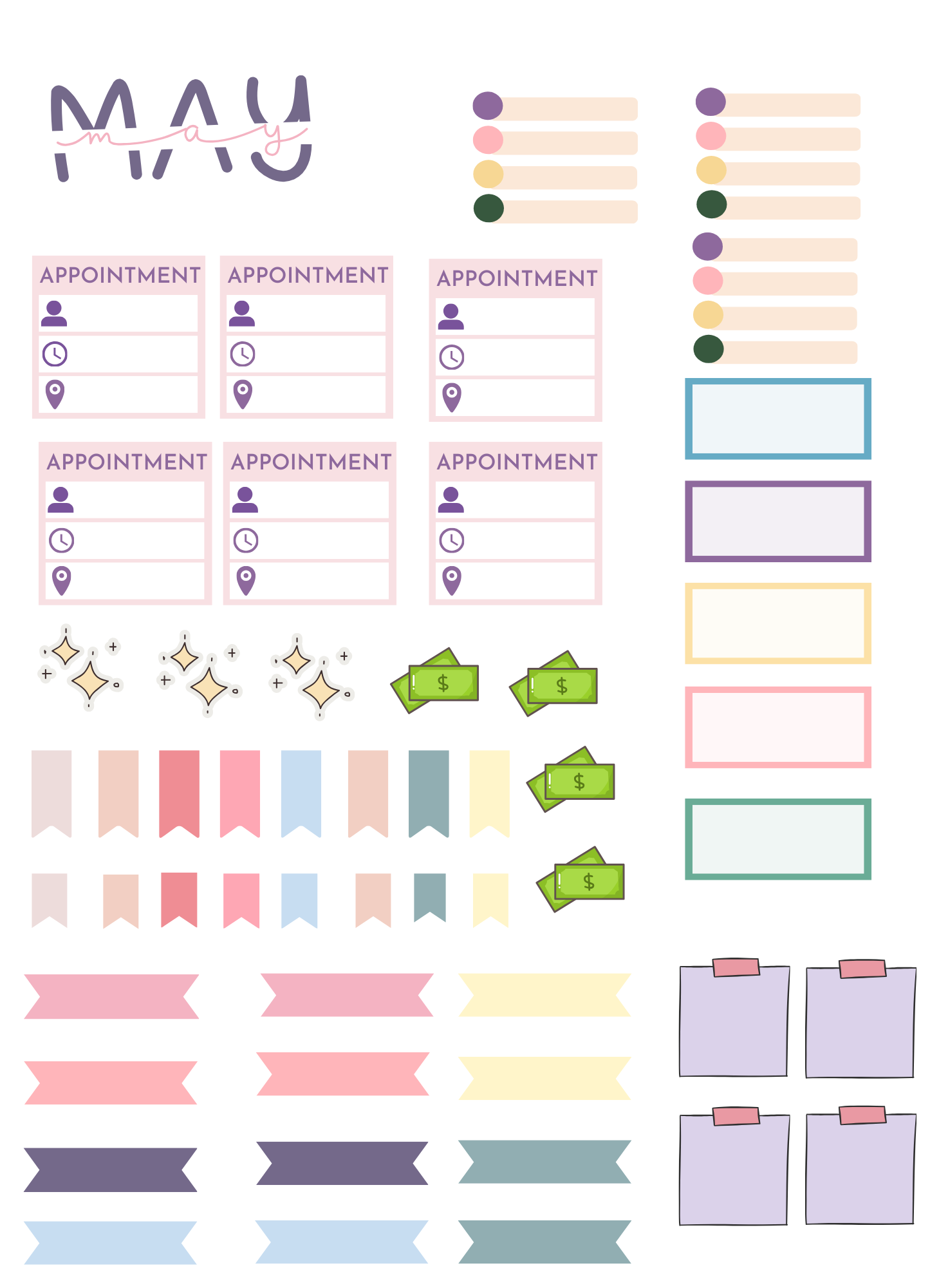 May Planner Stickers